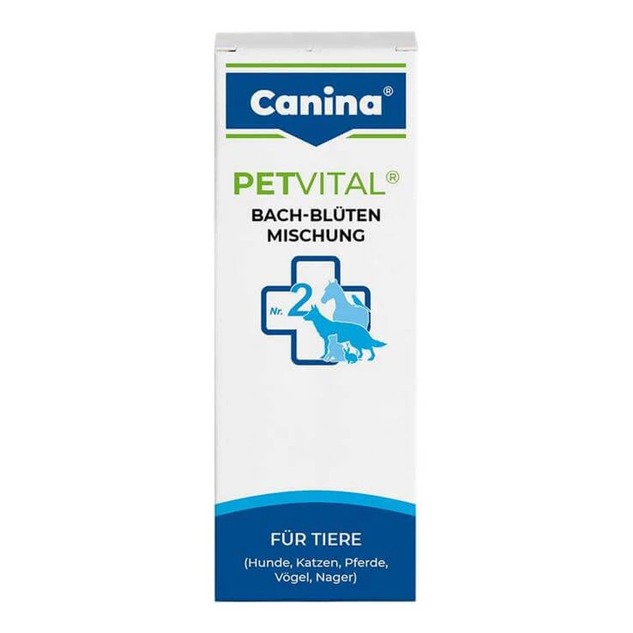Petvital Remèdes floraux de Bach n° 2 en granules (pour animaux), 10 g de granules