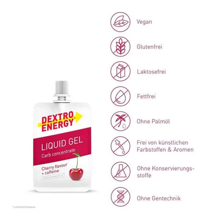 Dextro Energy Sports Nutrition Vloeibare Gel Kers, 60 ml gel