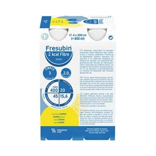 Fresubin 2 kcal fibre Drink Lemon Trinkflasche, 4X200 ml Lösung
