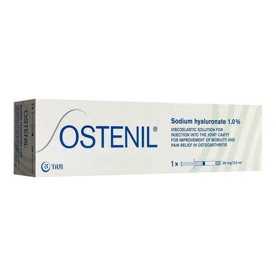 Jeringas precargadas de Ostenil 20 mg, 1 jeringa precargada de 2 ml
