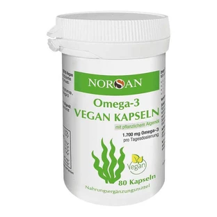 Gélules végétaliennes Norsan Oméga-3, 2 boîtes de 80 gélules