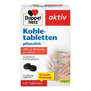 Doppelherz-houtskooltabletten, 125 tabletten