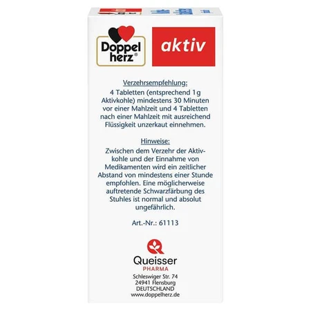 Doppelherz-houtskooltabletten, 125 tabletten