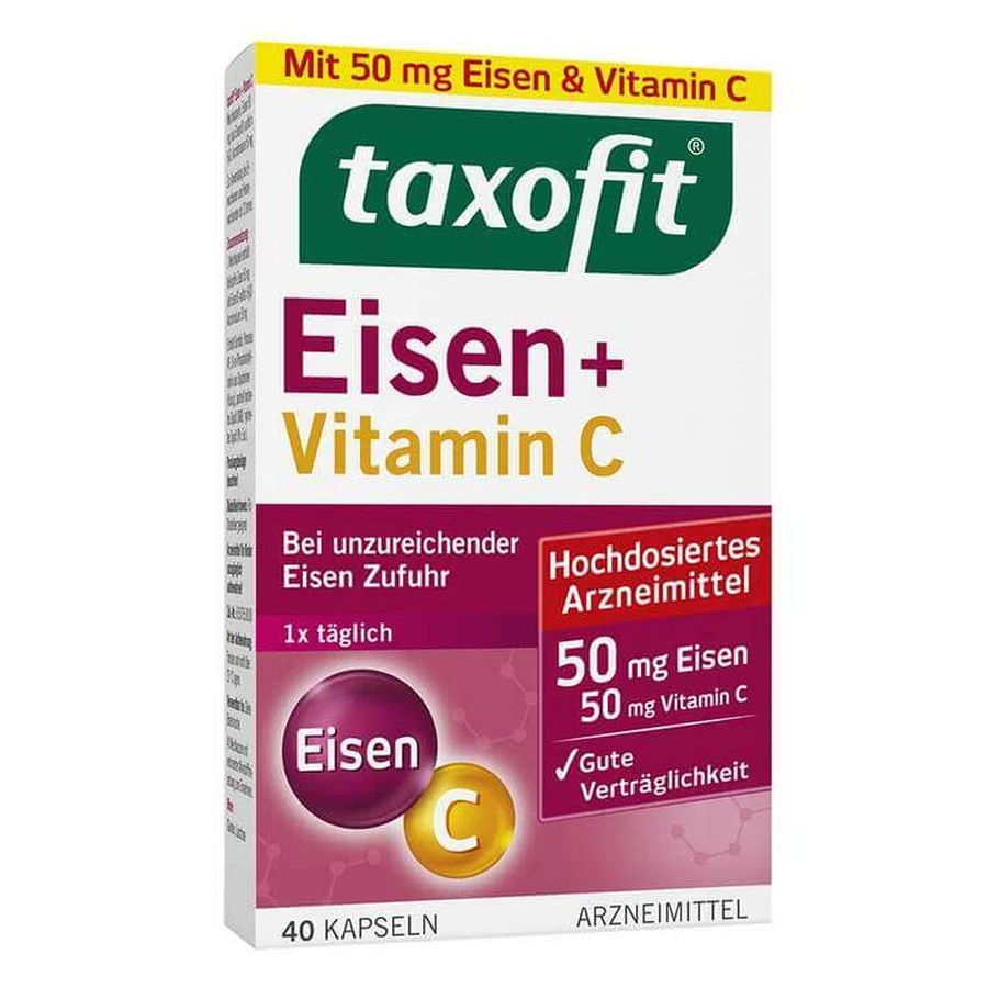 taxofit Fer + Vitamine C, gélules, 40 gélules