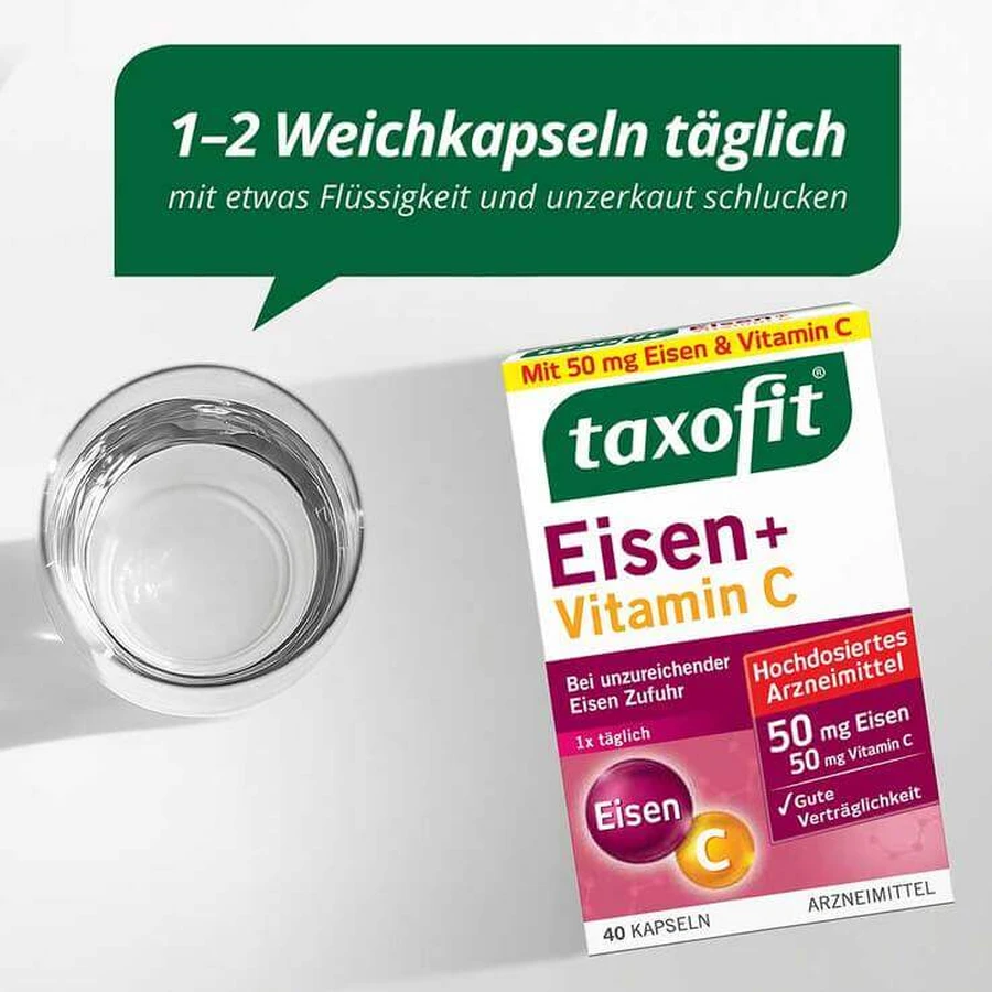 taxofit Fer + Vitamine C, gélules, 40 gélules