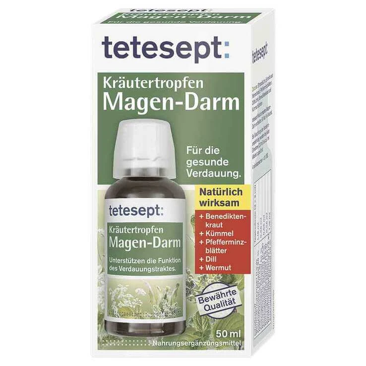 Tetesept Herbal Drops for the Stomach and Intestines, 50 ml bottle