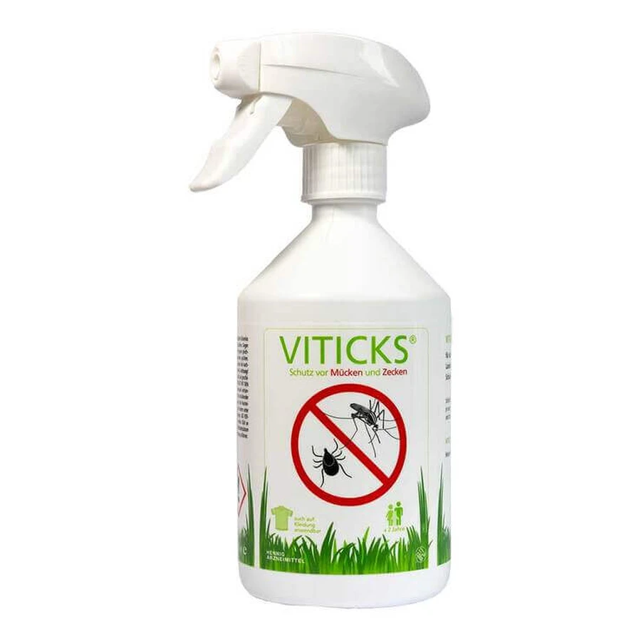 VITICKS Mosquito and Tick Repellent Spray Bottle, 500 ml Spray Bottle