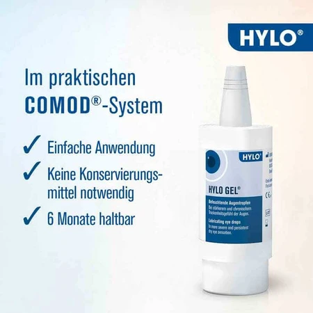 Gotas oftálmicas HYLO GEL, 10 ml