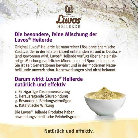 Argile curative Luvos®, poudre microfine à usage oral, 380 g de poudre