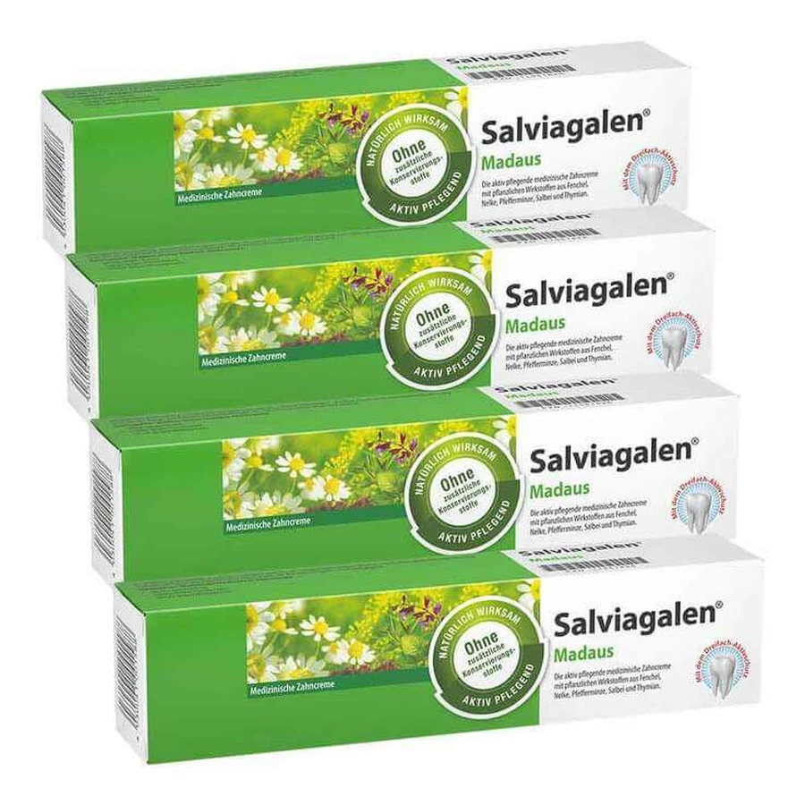 Salviagalen Medical Toothpaste Madaus, 4 x 75 ml Toothpaste