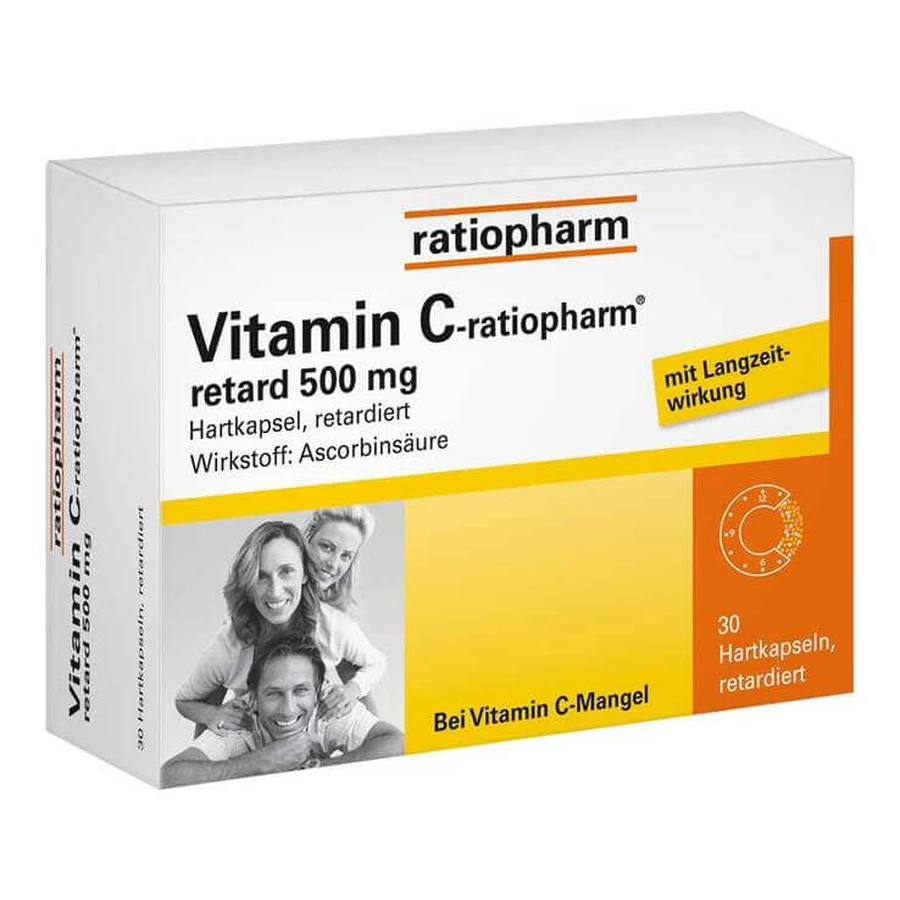 Vitamin C-ratiopharm® Retard 500 mg Capsules, 30 Retard Capsules