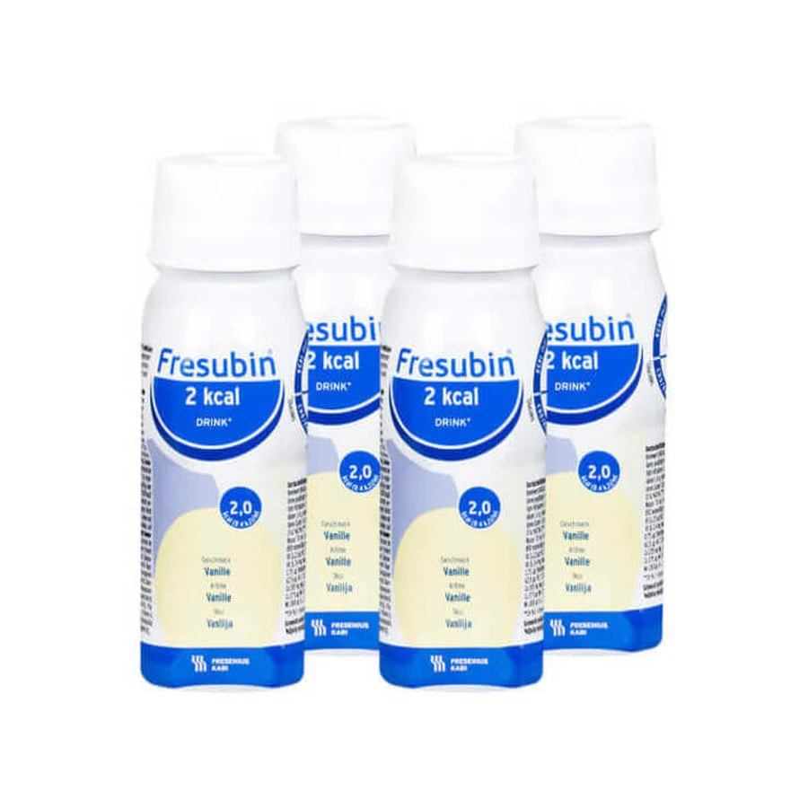 Fresubin 2 kcal, boisson à la vanille, flacon de 4 x 200 ml, solution buvable