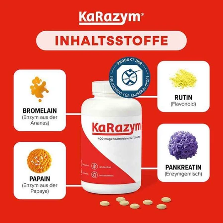 Karazym enteric-coated tablets, 2 x 400 tablets, enteric-coated