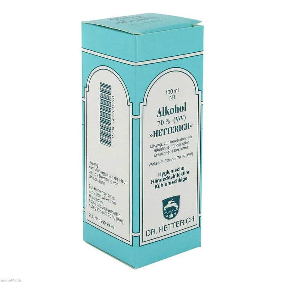 70% v/v Hetterich-alcohol, 100 ml oplossing