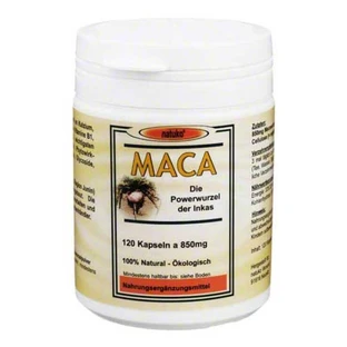Maca Capsules, 850 mg Maca Root Powder from Organic Farming, 120 Capsules