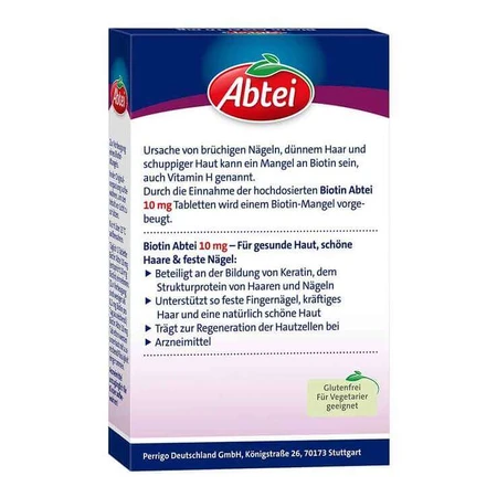 Abtei Biotin 10 mg Tablets, 30 tablets