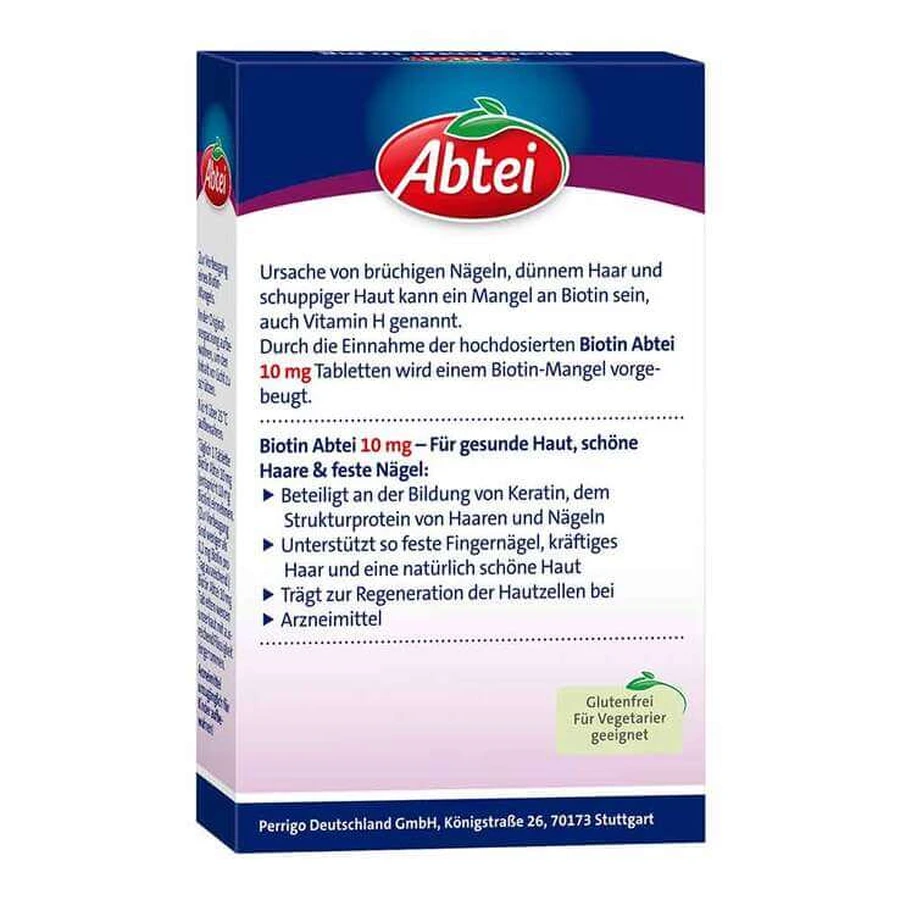 Abtei Biotin 10 mg Tablets, 30 tablets