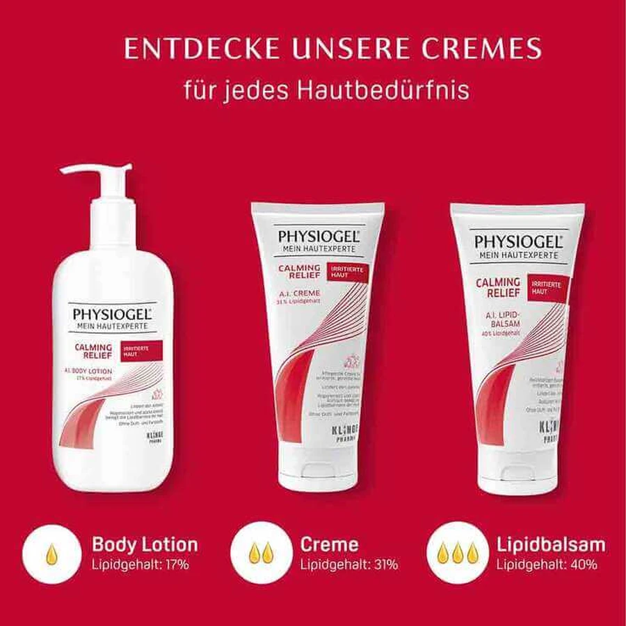 Crème Physiogel Calming Relief A.I. pour peaux irritées, 2 x 100 ml