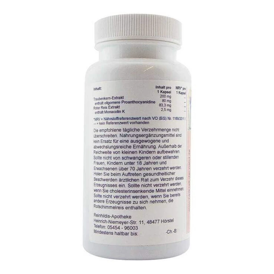 Red Rice Extract + OPC Capsules, 90 Capsules