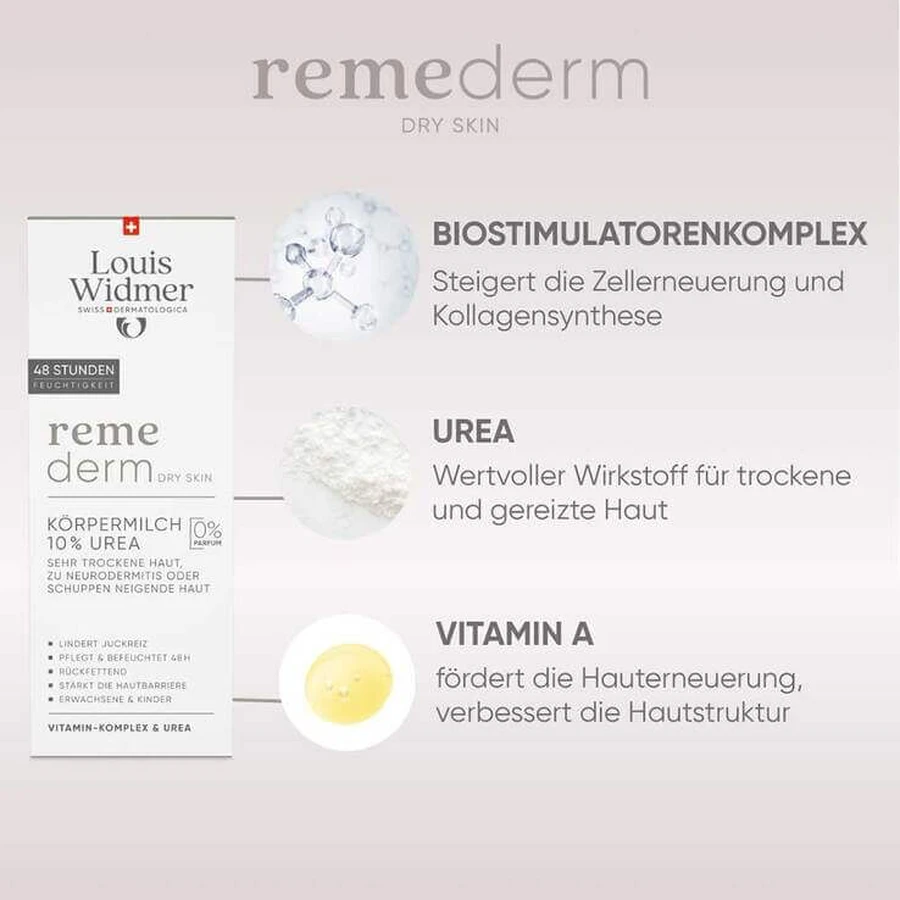 Widmer Remederm Bodylotion voor de droge huid 10% (zonder parabenen), 200 ml lotion