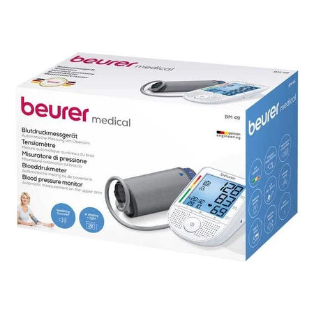 Beurer BM49 Upper Arm Blood Pressure Monitor (German, French, Italian, Dutch), 1 unit, as is