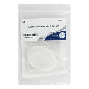 Compresa ocular estéril, 50 x 70 mm, para botiquín de primeros auxilios, 1 compresa