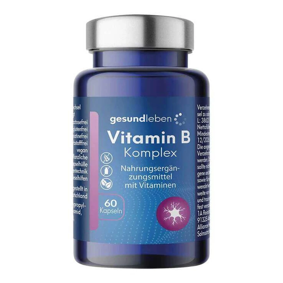 Healthy Living Vitamin B Complex Capsules, 60 capsules