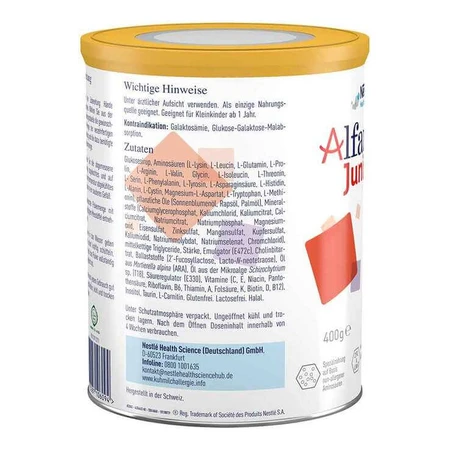 Alfamino Junior (for ages 1 and up) Powder, 6 x 400 g Powder