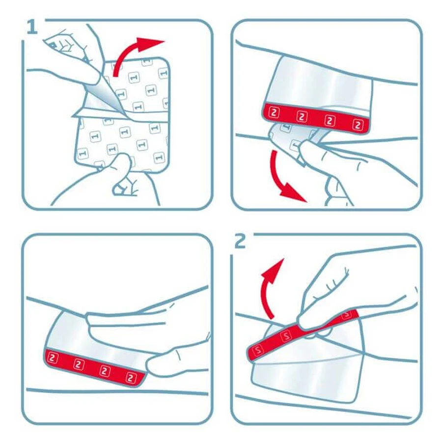 Leukomed® T Skin Sensitive 8 x 15 cm, verpakking met 5 pleisters
