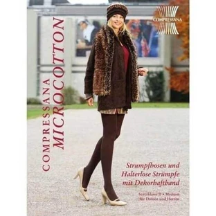 Compressana Microcotton Tights BW 5, black, 1 pair, as is