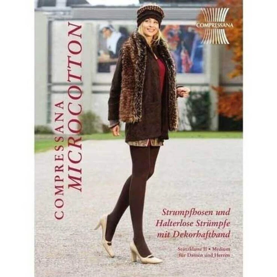 Compressana Microcotton Tights BW 5, black, 1 pair, as is