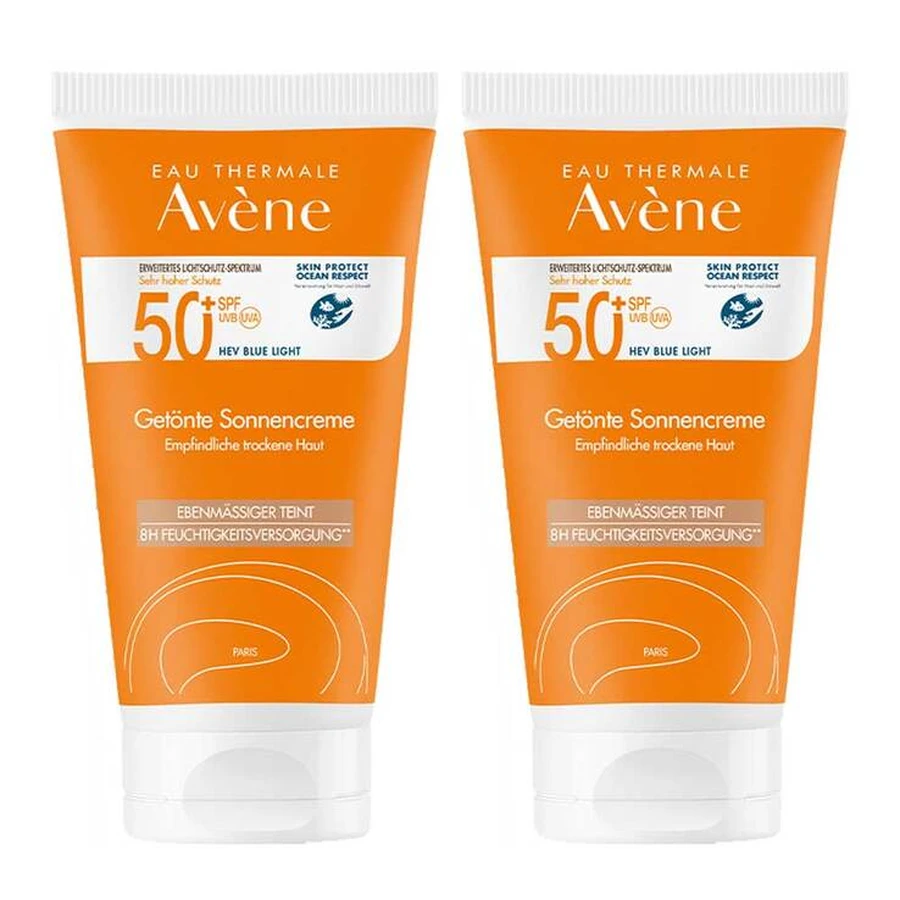 Avene Tinted Sunscreen SPF 50+, 2 x 50 ml cream