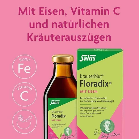 Floradix met ijzer, drank, 250 ml drank