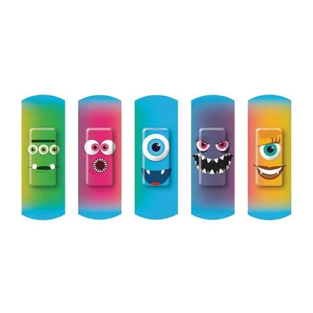 Tiras adhesivas Nexcare Happy Kids Monster, 2 tamaños, 20 tiritas