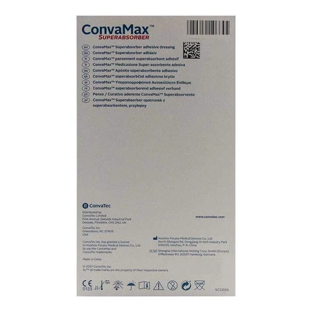 Convamax Superabsorbent Adhesive Dressing, 7.5 x 7.5 cm, Pack of 10