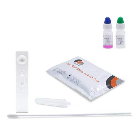 Strep A Test Cassette for Home Use: Throat Swab, 1 Test