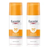 Eucerin Sun Fluid Pigment Control SPF 50+, 2 x 50 ml, crema