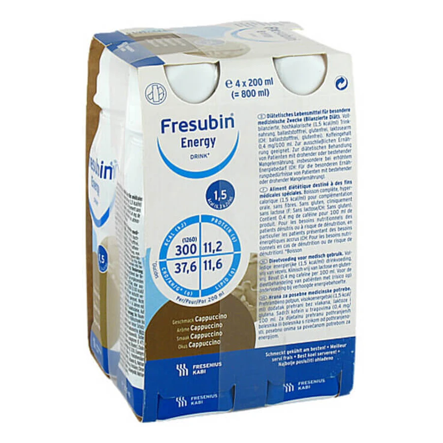 Fresubin Energy Drink Cappuccino Bottle, 6 x 4 x 200 ml Solution