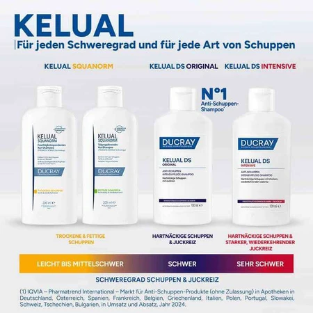 Ducray Kelual DS intensive Anti-Schuppen Shampoo, 2x100 ml Shampoo