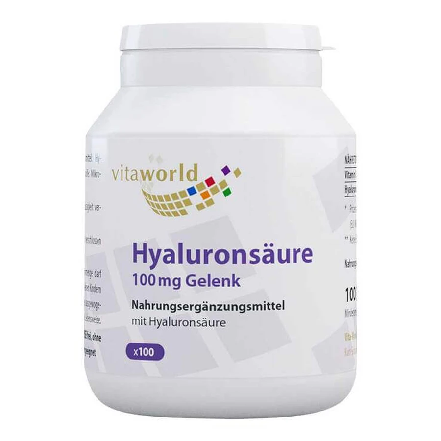 Cápsulas para las articulaciones con ácido hialurónico 100 mg, 100 cápsulas
