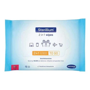 Sterillium 2-in-1-doekjes voor hand- en oppervlakte-ontsmetting, 15 doekjes