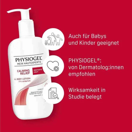 Lotion corporelle Physiogel Calming Relief A.I. pour peaux irritées, lot de 2 flacons de 400 ml
