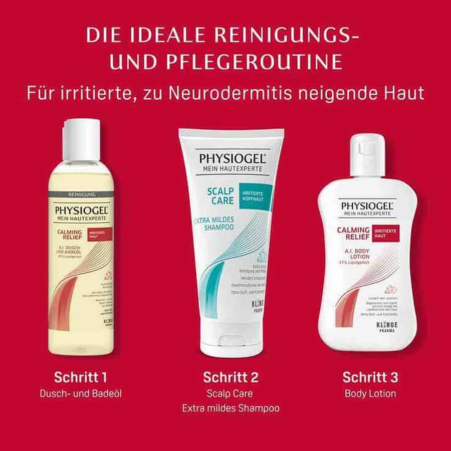 Lotion corporelle Physiogel Calming Relief A.I. pour peaux irritées, lot de 2 flacons de 400 ml