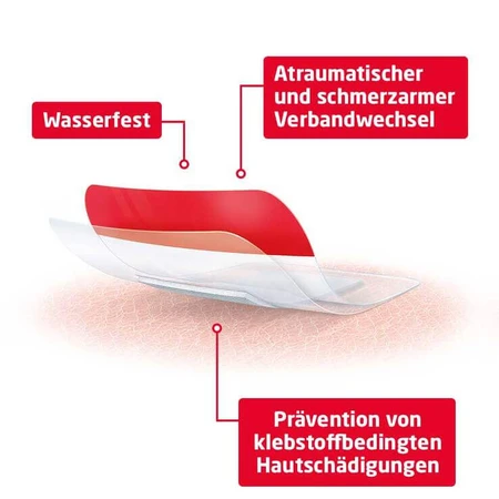 Leukomed® T plus skin sensitive 8x10 cm, 5 St Pflaster