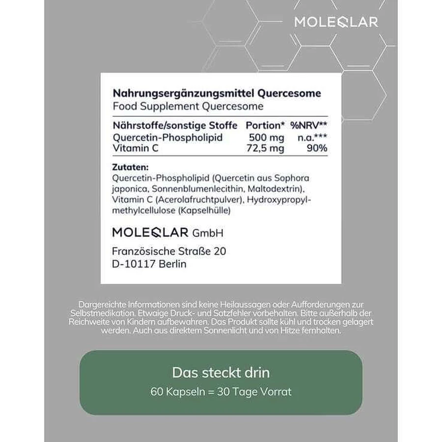 Moleqlar Quercesome Quercetin-C-Complex Capsules, 60 capsules