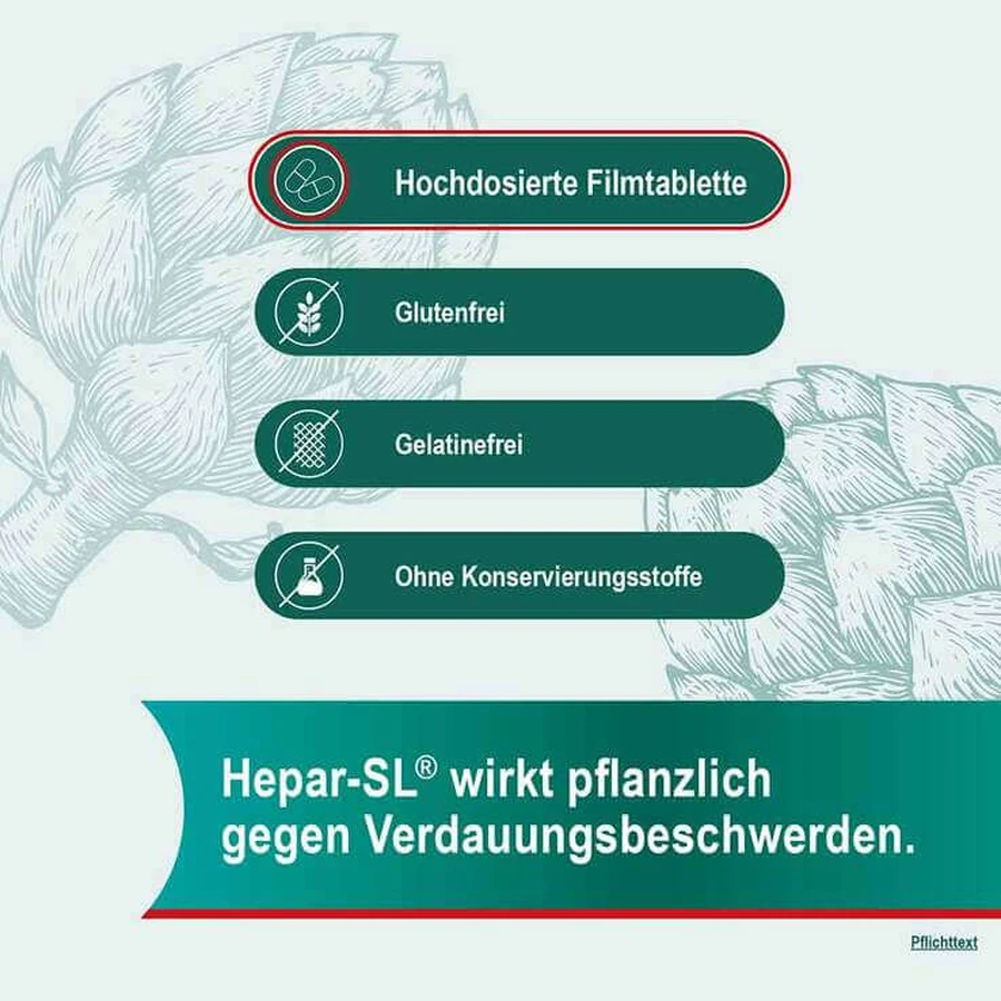 Hepar-SL® 640 mg filmomhulde tabletten, 50 filmomhulde tabletten