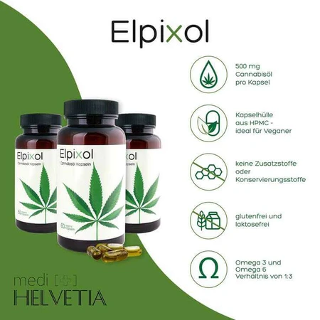 Gélules d'huile de cannabis Elpixol, 30 gélules