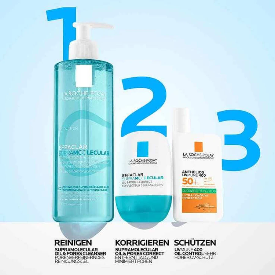 Roche-Posay Effaclar Supra Nettoyant, gel de 400 ml