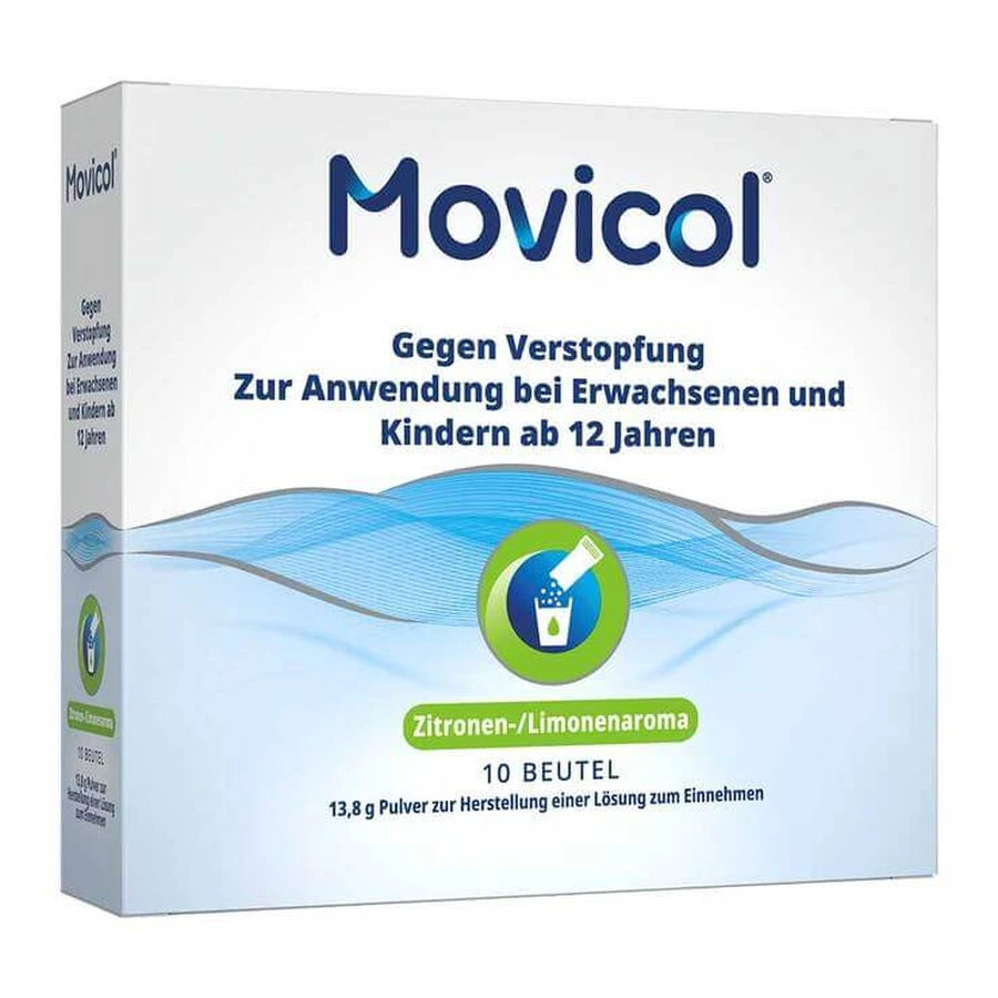 MOVICOL®-poederzakjes – Snelle verlichting bij constipatie, 20 zakjes poeder voor het bereiden van een drank