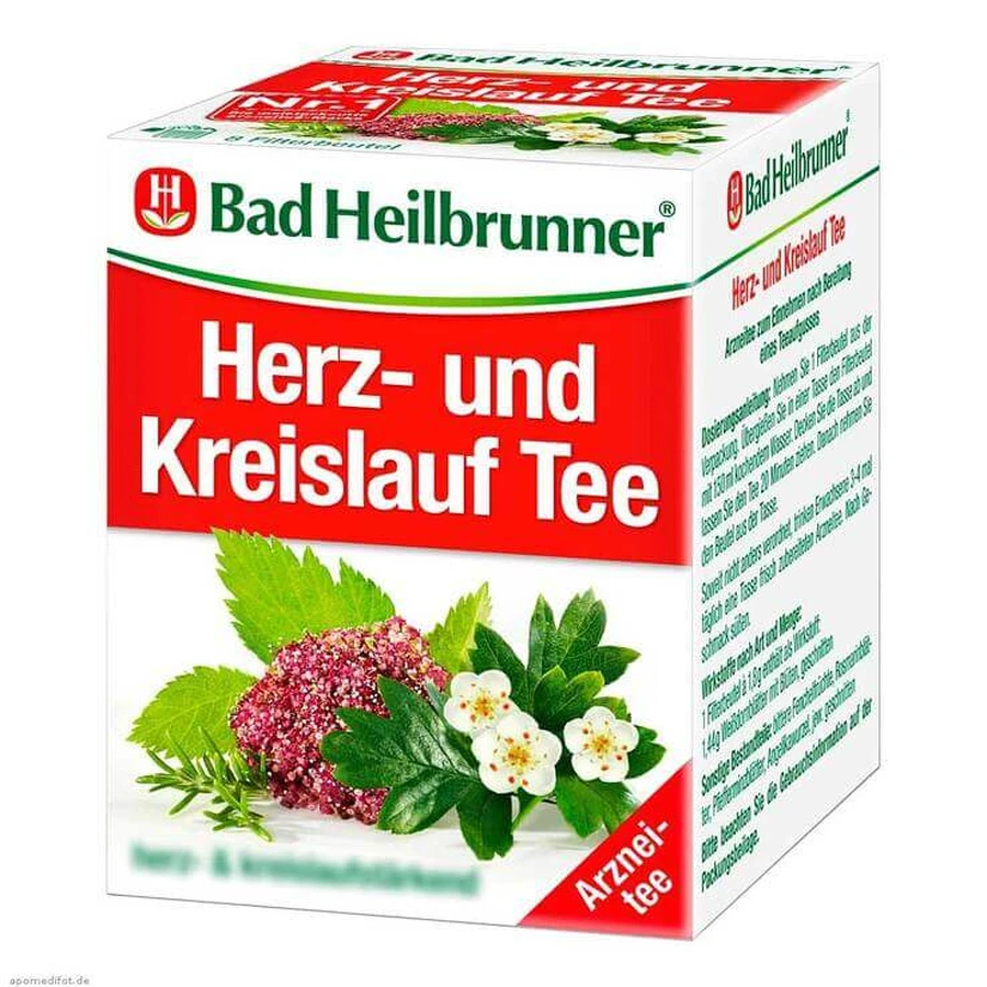 Bad Heilbrunner Heart & Circulation N Tea, 8 x 1.5 g tea bags